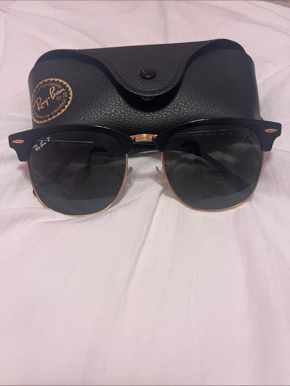Ray-Ban Clubmaster Sunglasses in Black and Gold